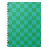 Green Blue Checkered Gingham Pattern Notizblock (Vorderseite)