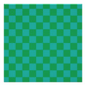 Green Blue Checkered Gingham Pattern Poster (Vorderseite)