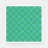 Green Blue Checkered Gingham Pattern Serviette (Vorderseite)