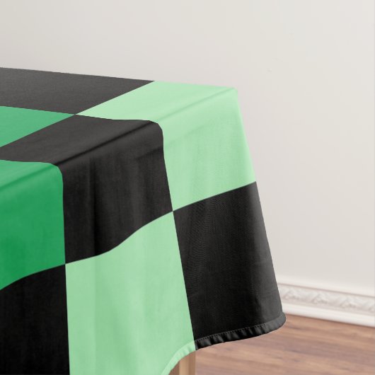 Green Blue Checkered Gingham Pattern Tischdecke (Beispiel)