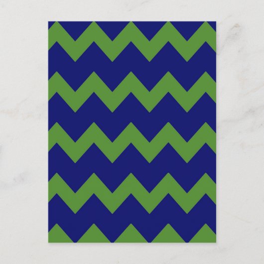 Green Blue Chevrons Postcard Postkarte (Vorderseite)
