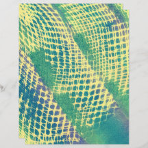 Green Blue Diamond Muster Yellow Scrapbook Paper