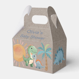 Green Blue Dinosaur Adventure Boy Baby Dusche Geschenkschachtel