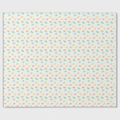 Green Blue Dinosaurier Muster Geschenkpapier (Flach)