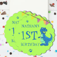 Green Blue Dinosaurier Themed Kindergeburtstag Par