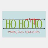 Green & Blue Elf Shenanigans Rechteckiger Aufkleber (Vorderseite)