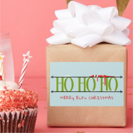 Green & Blue Elf Shenanigans Rechteckiger Aufkleber