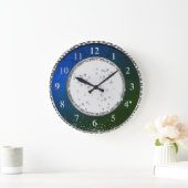 Green Blue Emerald Frohe Weihnachten Große Wanduhr (Zuhause)