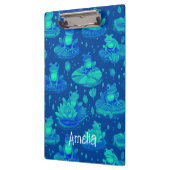 Green & Blue Frogs Personalisiert Klemmbrett (Links)