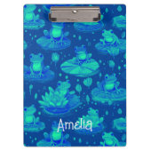 Green & Blue Frogs Personalisiert Klemmbrett (Vorderseite)