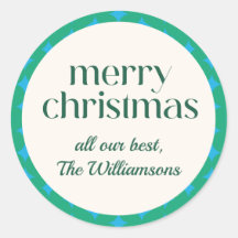 Green Blue Geometric Personalisiert Name Mitte des