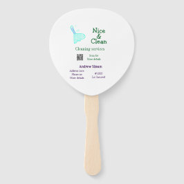 Green blue gitter clean mop add name address q r b fächer