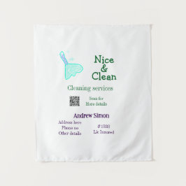 Green blue gitter clean mop add name address q r b wandteppich