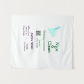 Green blue gitter clean mop add name address q r b wandteppich (Vorderseite (Horizontal))