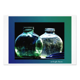 Green & Blue Glass Fotodruck