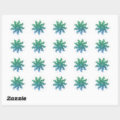 Green & Blue Glitzer Mandala Stickers (Blatt)