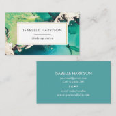 Green Blue Gold Aqucolor Tinte Visitenkarte (Vorne/Hinten)