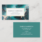 Green Blue Gold Aqucolor Tinte Visitenkarte (Vorne/Hinten)