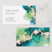 Green Blue Gold Aqucolor Tinte Visitenkarte (Vorne/Hinten)