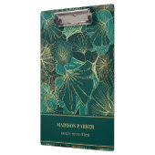 Green-Blue-Gold-Blätter Klemmbrett (Links)