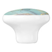 Green Blue Gold Marmor Hübsch Keramikknauf (Seitenansicht)