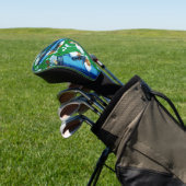 Green & Blue Golf Theme Headcover (In SItu)