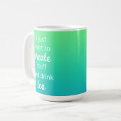 Green Blue Gradient kreieren Tasse zum Trinken und (Vorderseite Links)