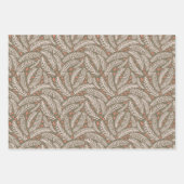 Green & Blue Hand gezeichnet Weihnachtsbaumleaf Geschenkpapier Set (Vorderseite)