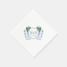 Green Blue Holidays Monogram Wappen Wedding