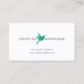 Green/Blue Hummingbird-Logo Visitenkarte (Vorderseite)