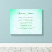 Green Blue Inspiration Energy Cleansing Leinwand (Insitu (Holzboden))