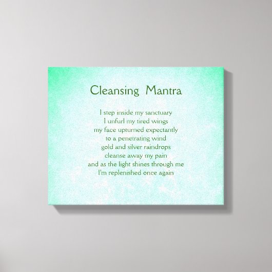 Green Blue Inspiration Energy Cleansing Leinwand (Vorderseite)
