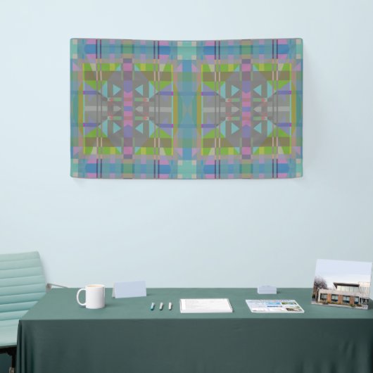Green Blue Lila Geometric Banner (Messeveranstaltung)