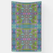 Green Blue Lila Geometric Banner (Vertikal)