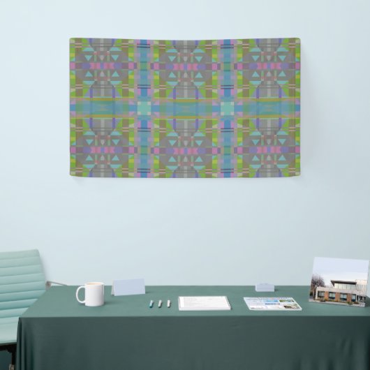Green Blue Lila Geometric Banner (Messeveranstaltung)