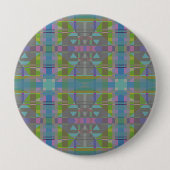 Green Blue Lila Geometric Button (Vorderseite)