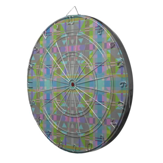 Green Blue Lila Geometric Dartscheibe (Vorderseite rechts)