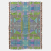 Green Blue Lila Geometric Decke (Vorderseite Vertikal)