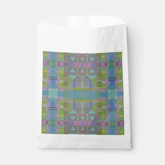 Green Blue Lila Geometric Geschenktütchen (Vorderseite)