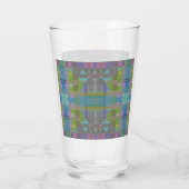 Green Blue Lila Geometric Glas (Rückseite)