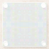 Green Blue Lila Geometric Glasuntersetzer (Rückseite)