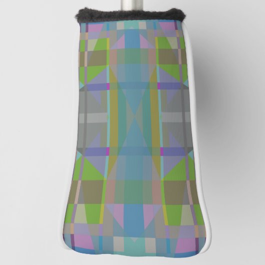 Green Blue Lila Geometric Golf Headcover (Rotieren 90)