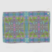 Green Blue Lila Geometric Golfhandtuch (Horizontal)