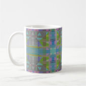 Green Blue Lila Geometric Kaffeetasse (Links)