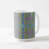 Green Blue Lila Geometric Kaffeetasse (VorderseiteRechts)