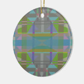 Green Blue Lila Geometric Keramik Ornament (Links)