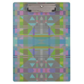 Green Blue Lila Geometric Klemmbrett (Vorderseite)
