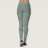 Green Blue Lila Geometric Leggings (Rückseite)