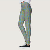 Green Blue Lila Geometric Leggings (Links)