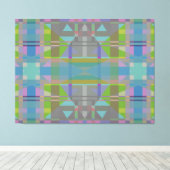 Green Blue Lila Geometric Leinwanddruck (Insitu (Holzboden))